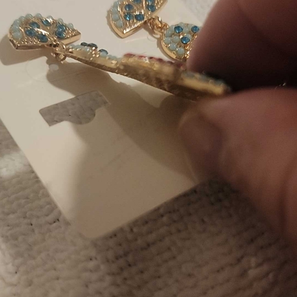 Earrings, novelty, fashion with rhinestones, tequila bottle NWOT - Picture 5 of 7